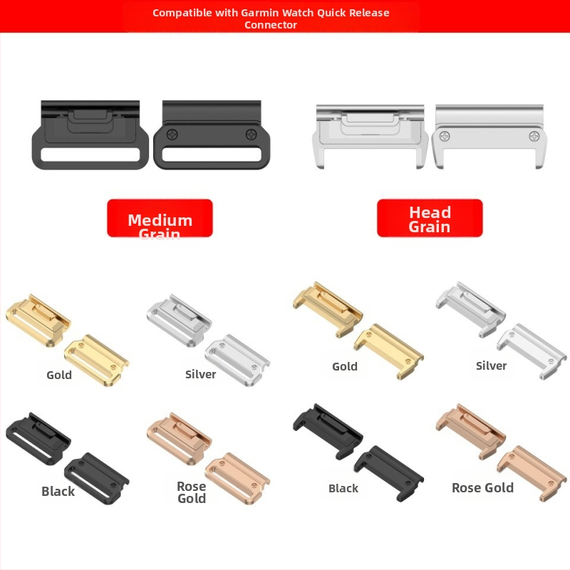 Garmin metāla siksnas konektors ar ātrās atbrīvošanas mehānismu Fenix 6X Pro / 5X – sporta stils, sprādze