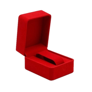 Óra- és ékszerdoboz velúr külső és belső, műanyag tok, flip-top fedél, testreszabható, importált