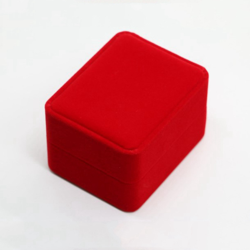 Óra- és ékszerdoboz velúr külső és belső, műanyag tok, flip-top fedél, testreszabható, importált