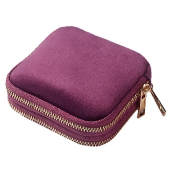 Kaluya SMZ058 velur torbica za nakit – mekana površina, stil clutch/opušten, jednobojni uzorak
