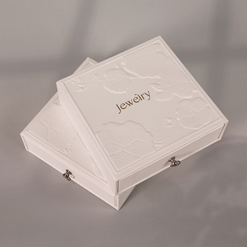 Reliefes mintázatú ékszerdoboz – személyre szabott nyaklánc készlet és ékszertároló, kihúzható ajándékdoboz (Eredet: Foshan; Anyag: papírkarton; Testreszabás: Igen; Márka: Oudian Industrial)