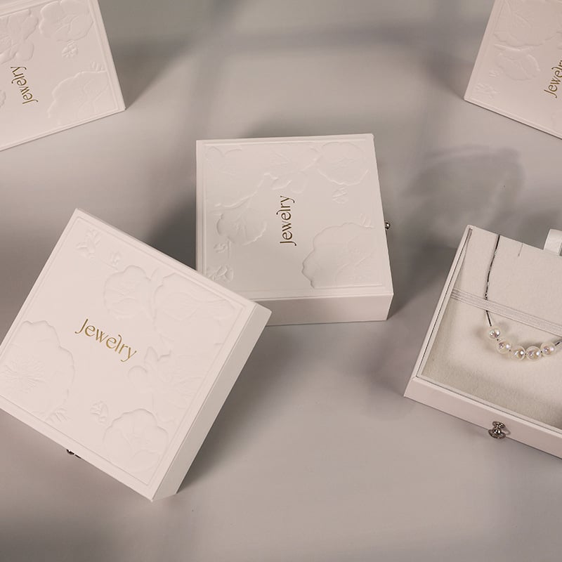 Reliefes mintázatú ékszerdoboz – személyre szabott nyaklánc készlet és ékszertároló, kihúzható ajándékdoboz (Eredet: Foshan; Anyag: papírkarton; Testreszabás: Igen; Márka: Oudian Industrial)