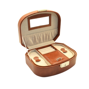 Vision Ékszerdoboz - Európai Retro Stílus, Hordozható Gyűrű és Nyaklánc Tároló, Merev Héj