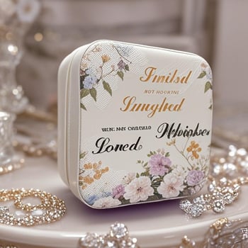 Cutie de bijuterii portabilă, mică, pentru depozitarea colierelor și a inelelor, stil simplu, material Cortical, duritate moale, model solid, personalizabil