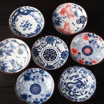 Porcelán gyümölcstál, vintage egyszerű stílus, 2023 szeptemberében bemutatva.