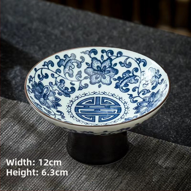 Porcelán gyümölcstál, vintage egyszerű stílus, 2023 szeptemberében bemutatva.