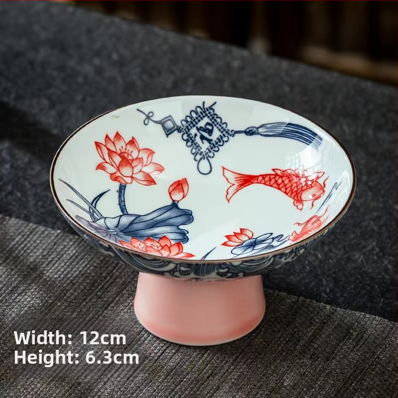 Porcelán gyümölcstál, vintage egyszerű stílus, 2023 szeptemberében bemutatva.