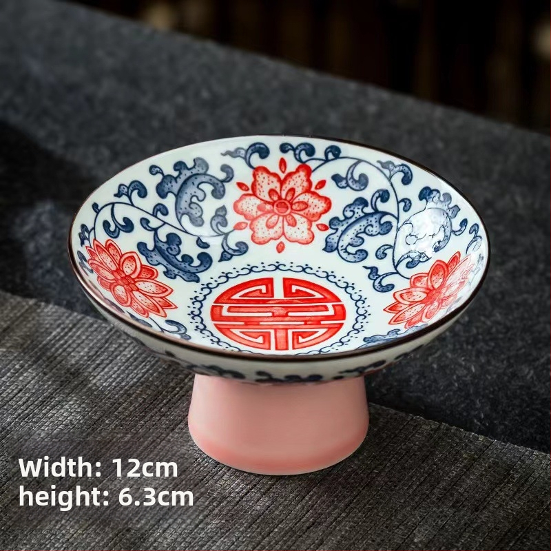 Porcelán gyümölcstál, vintage egyszerű stílus, 2023 szeptemberében bemutatva.