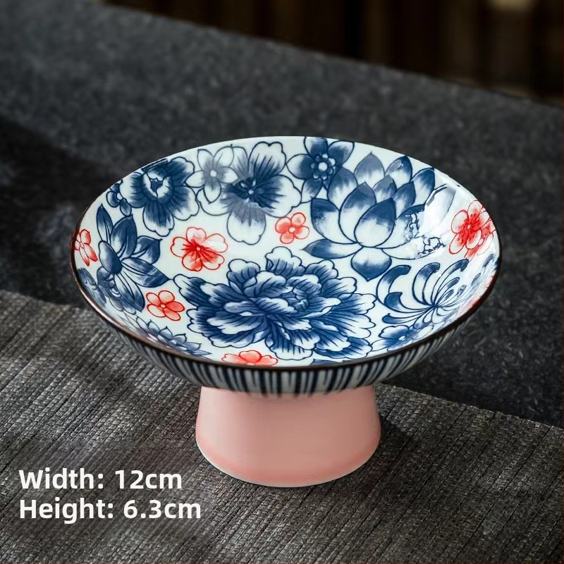 Porcelán gyümölcstál, vintage egyszerű stílus, 2023 szeptemberében bemutatva.