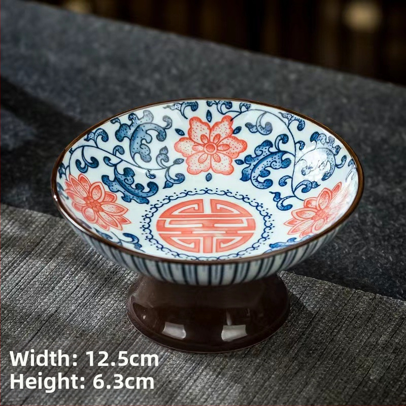 Porcelán gyümölcstál, vintage egyszerű stílus, 2023 szeptemberében bemutatva.