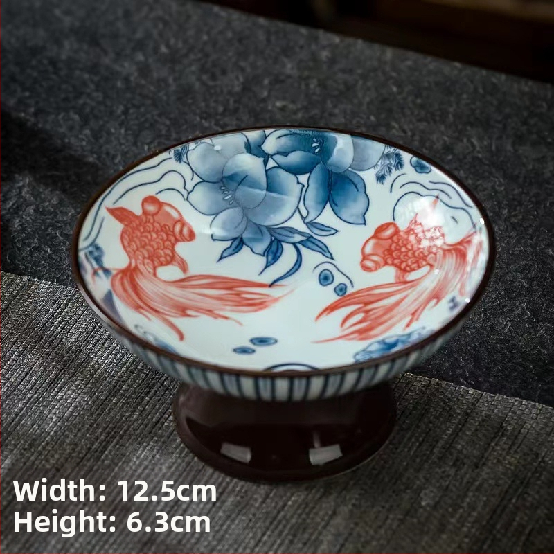 Porcelán gyümölcstál, vintage egyszerű stílus, 2023 szeptemberében bemutatva.