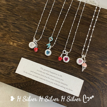 Colier din argint 925, lanț clavicular, pandantiv din argint 925, placare electroplatină, stil lux ușor (Material: argint 925; Pandantiv: argint 925; Lanț: clavicular; Proces: electroplatinare; Stil: lux ușor)