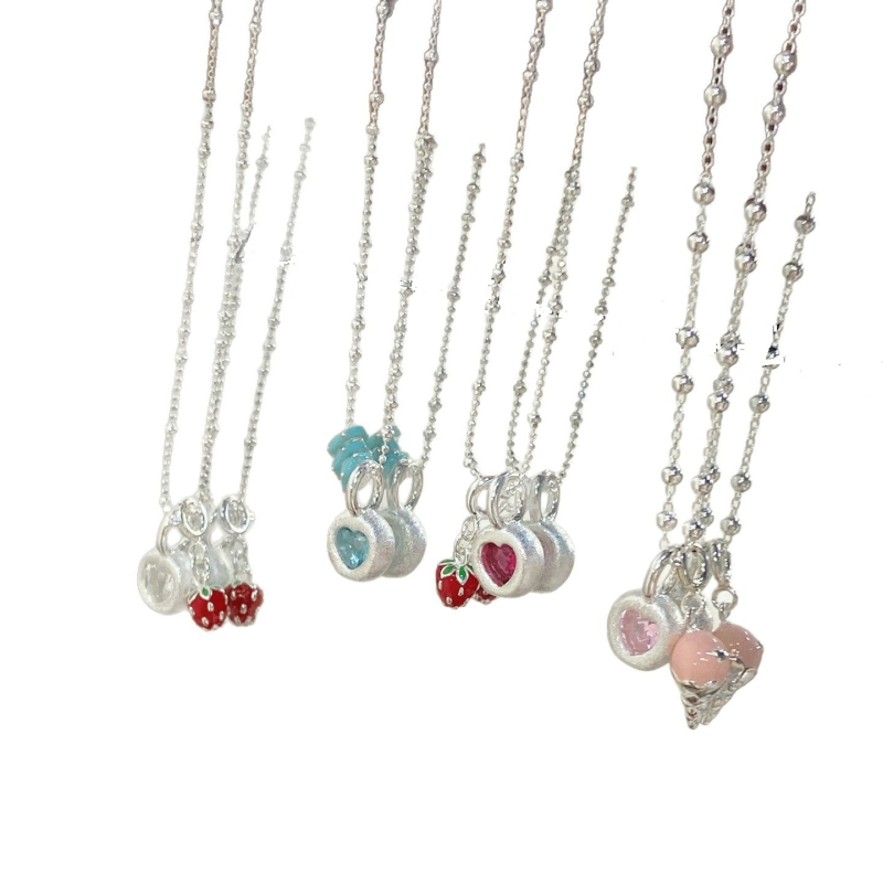 Colier din argint 925, lanț clavicular, pandantiv din argint 925, placare electroplatină, stil lux ușor (Material: argint 925; Pandantiv: argint 925; Lanț: clavicular; Proces: electroplatinare; Stil: lux ușor)