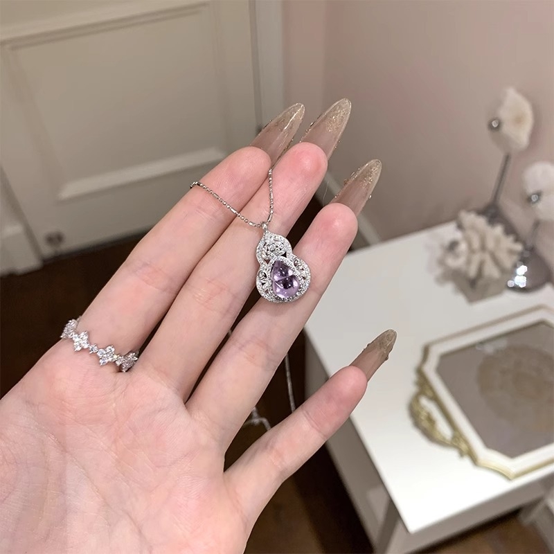 Colier cu pandantiv în formă de floare, argintiu 925, lucrat manual, lanț din bambus, stil lux lejer