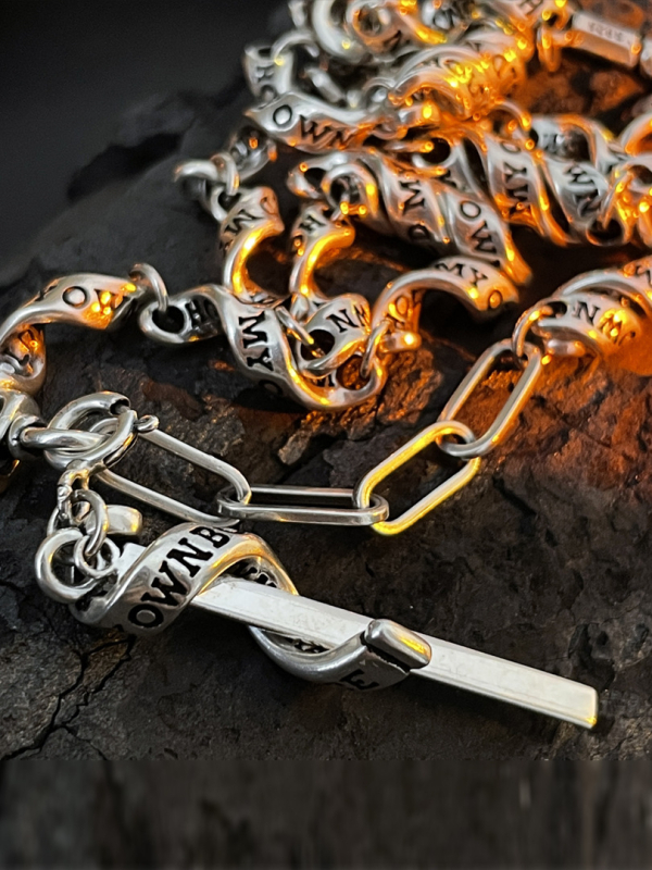 Colier din cupru, lanț Ribbon, pandant geometric, stil coreean (Material: Cupru; Lanț: Ribbon; Pandant: Cupru; Formă: Geometrică; Stil: Coreean)