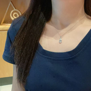 Colier Pixiu din argint S925 cu pandant geometric, lanț O, bijuterie casual pentru femei, 2,2 g, primăvara 2025