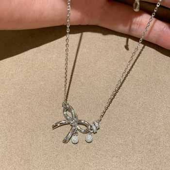 Colier din argint 925 cu design geometric și lanț încrucișat, placare electroplatină, brand Nagi, stil lux lejer