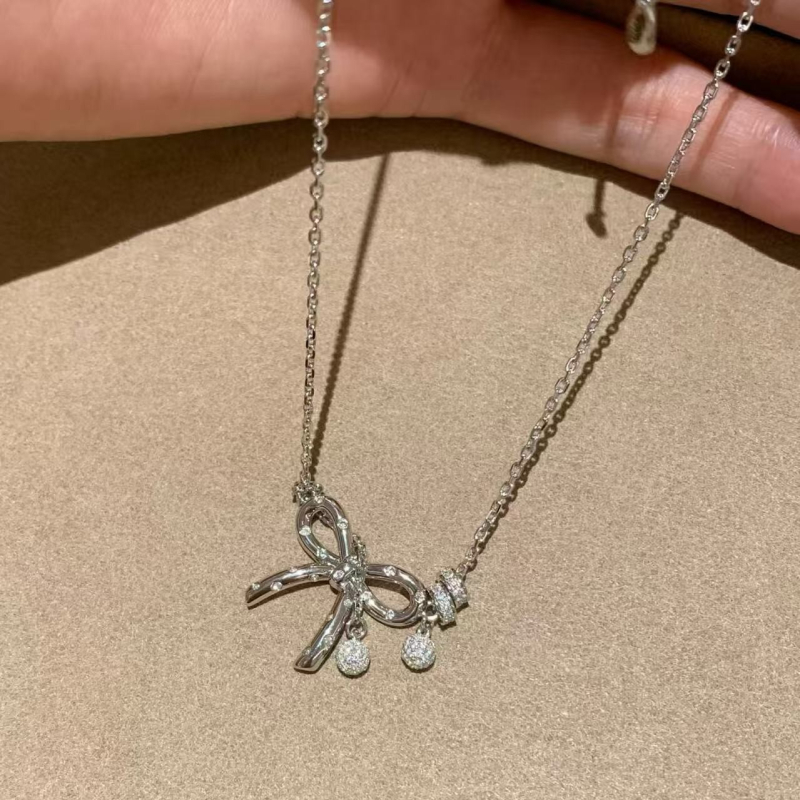 Colier din argint 925 cu design geometric și lanț încrucișat, placare electroplatină, brand Nagi, stil lux lejer