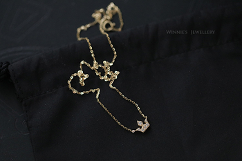 Koronás medálos nyaklánc – ezüst, 14K aranyozott bevonat, O-lánc, nőknek