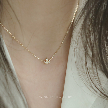 Koronás medálos nyaklánc – ezüst, 14K aranyozott bevonat, O-lánc, nőknek