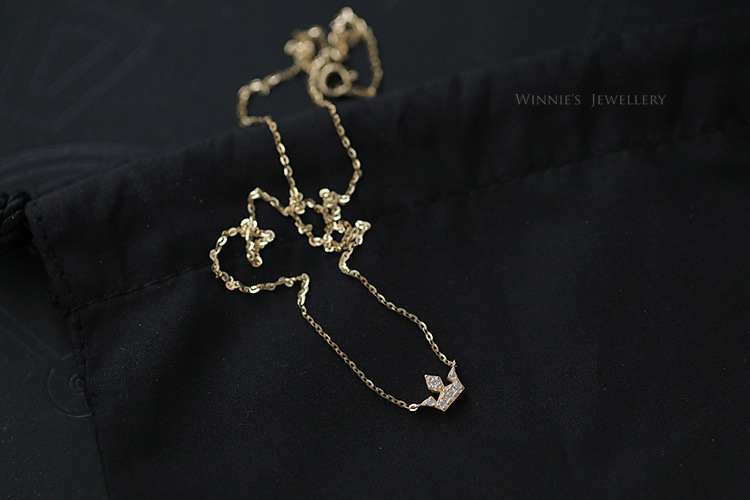 Koronás medálos nyaklánc – ezüst, 14K aranyozott bevonat, O-lánc, nőknek