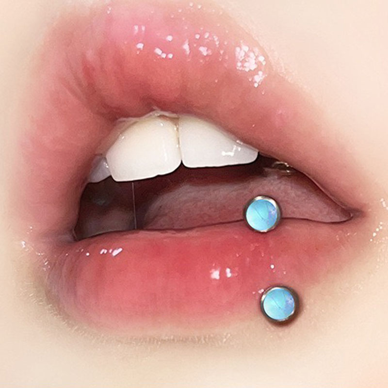 Πιερσίγκ από τιτάνιο κράμα F136, G23, unisex σε σχήμα U, γυαλιστερή επιφάνεια, σχεδίαση Aurora gradient