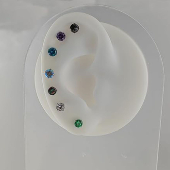 lip nails iš titanio lydinio – poliruotas paviršius, unisex stilius, paprastas išvaizdos dizainas, forma: lip nails, pritaikymas prieinamas