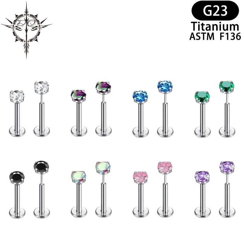 lip nails από τιτάνιο κράμα – φινίρισμα στιλβωμένο, unisex, απλός σχεδιασμός, μορφή: lip nails, διαθέσιμη παραμετροποίηση