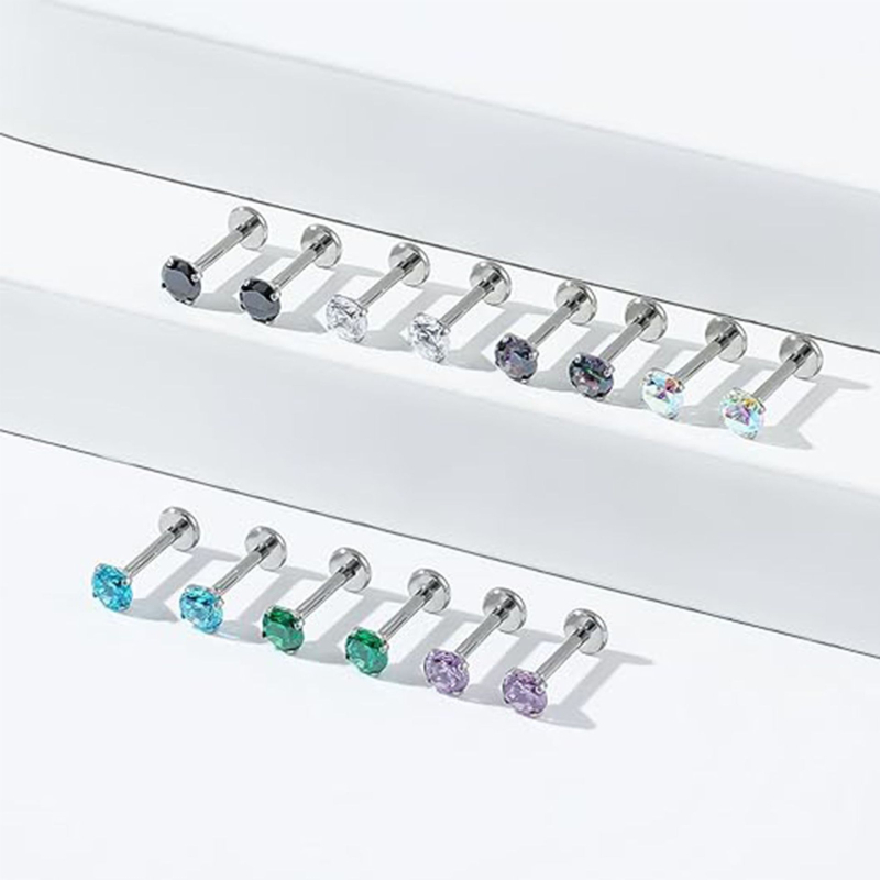 lip nails iš titanio lydinio – poliruotas paviršius, unisex stilius, paprastas išvaizdos dizainas, forma: lip nails, pritaikymas prieinamas