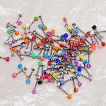 S-tvarované nerezové šperky na piercing, lesklý povrch, unisex šperky