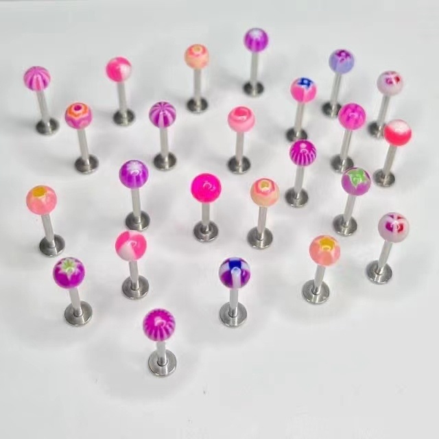 S-tvarované nerezové šperky na piercing, lesklý povrch, unisex šperky