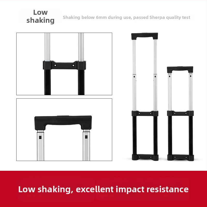 Trīsdaļīga teleskopiska bagāžas stiene no alumīnija sakausējuma, zīmols Lianxing, pielāgojams ceļojumu piederums