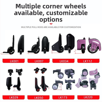 Lagaminų priedai – Nuimamas skaidrus universalaus rato, atsparus dilimui PU ratas, PC kietojo lagamino kampinis ratas