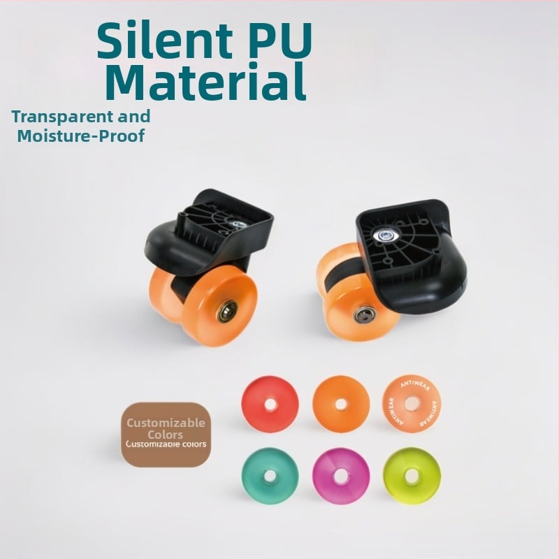 Lagaminų priedai – Nuimamas skaidrus universalaus rato, atsparus dilimui PU ratas, PC kietojo lagamino kampinis ratas