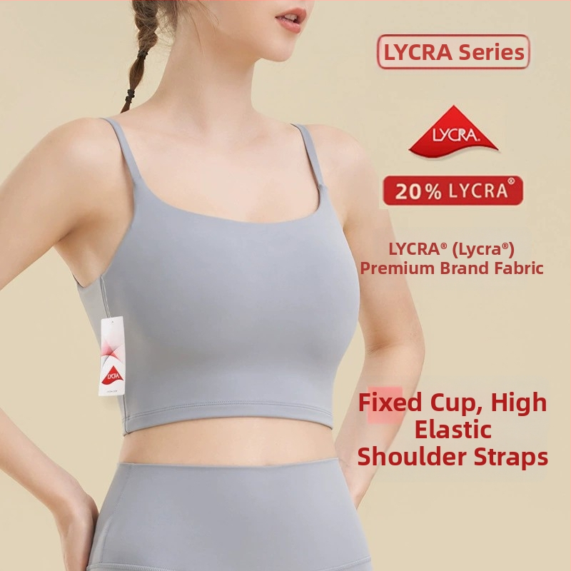 Lycra vienos dalies jogos liemenė su sling tipo liemenėlė, smūgio atsparus moterų sportiniai apatiniai