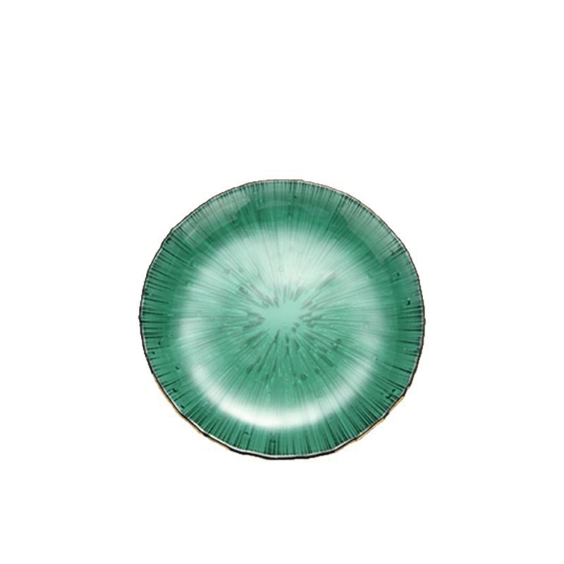 Stiklo vaisių lėkštė Europos stiliumi, apvali, karščiui atspari paviršius, mikrobangų krosnelė tinkama, logotipas spausdintas