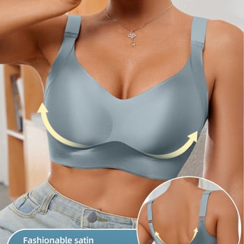 Nothing Γυναικείο αθλητικό σουτιέν με καλύμματα 3/4, λεπτό μορφοποιημένο κύπελλο, σταθεροί ιμάντες, πίσω κούμπωμα με τρεις σειρές, μαλακή στήριξη και διαμόρφωση
