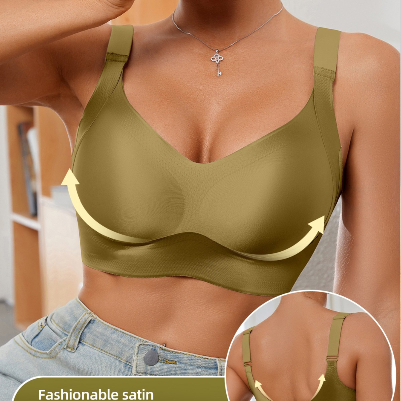 Nothing Γυναικείο αθλητικό σουτιέν με καλύμματα 3/4, λεπτό μορφοποιημένο κύπελλο, σταθεροί ιμάντες, πίσω κούμπωμα με τρεις σειρές, μαλακή στήριξη και διαμόρφωση