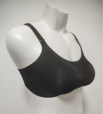 Silikónová podložka na prsné vložky s okrúhlym tvarom, hrubšia na zväčšenie objemu, so flitrami