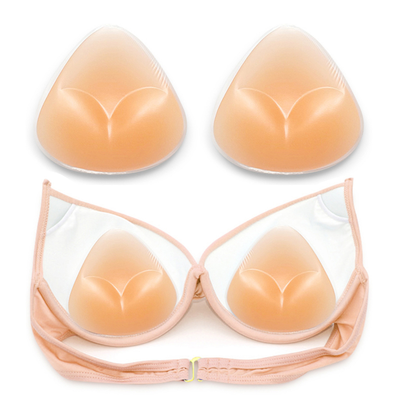 Dámske silikónové vložky do pŕs na bikini, neviditeľné, hrubé, vodeodolné, bez švov