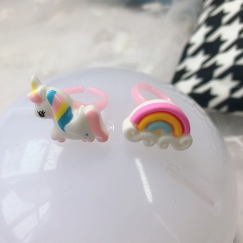 Dječji ogrlica s jednorogom i perlom, ručno izrađena od plastike/smole, privjesak od legure