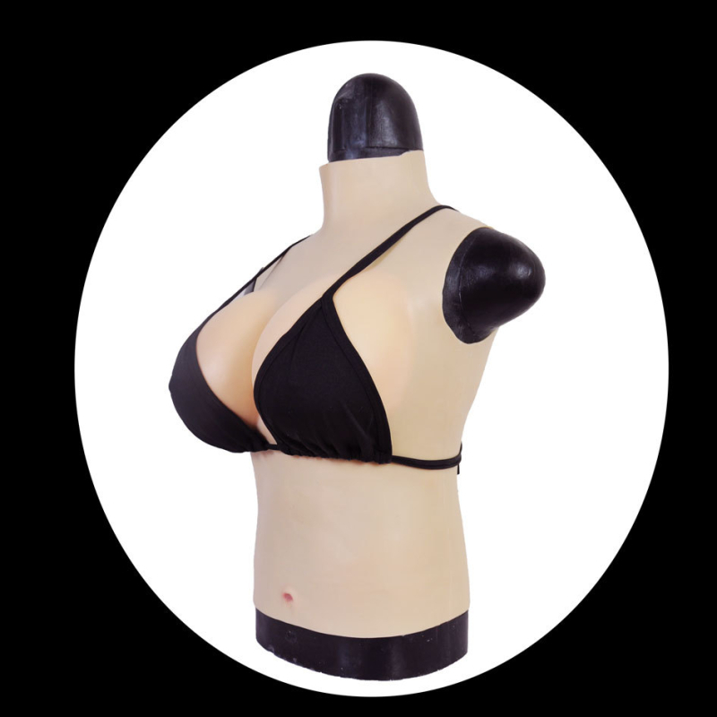 Polovšetné telo silikónové prsia pre cosplay, zvyšuje objem, hrúbka obyčajná, uvedenie jar 2025