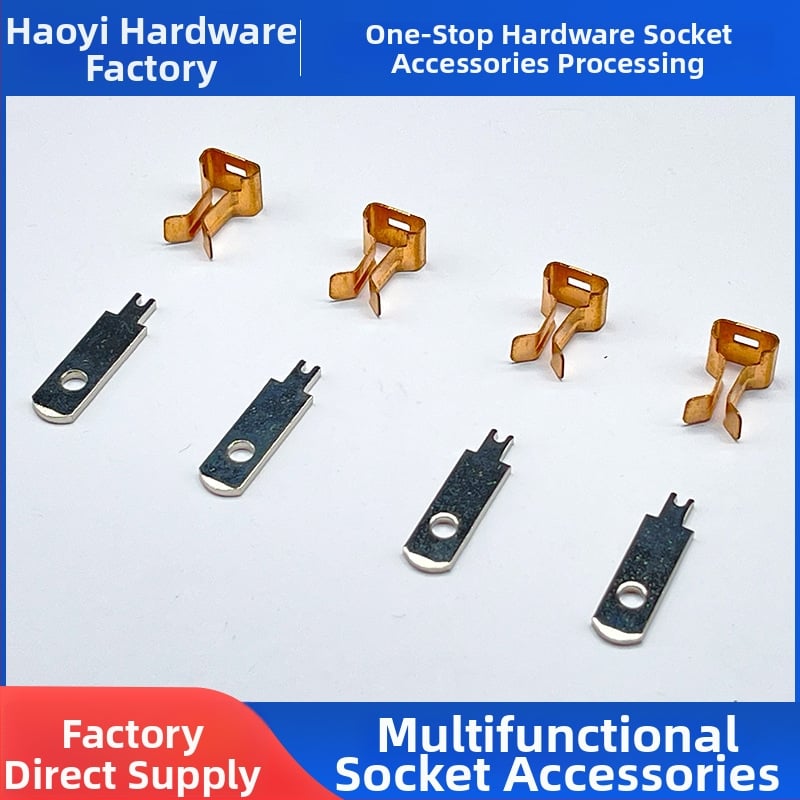 Universāls kontaktu rozete komplekts ar vara kontaktu atsperēm, kontaktu plāksnēm un korpusa ievietojumiem – saderīgs ar EU/US/UK standartiem