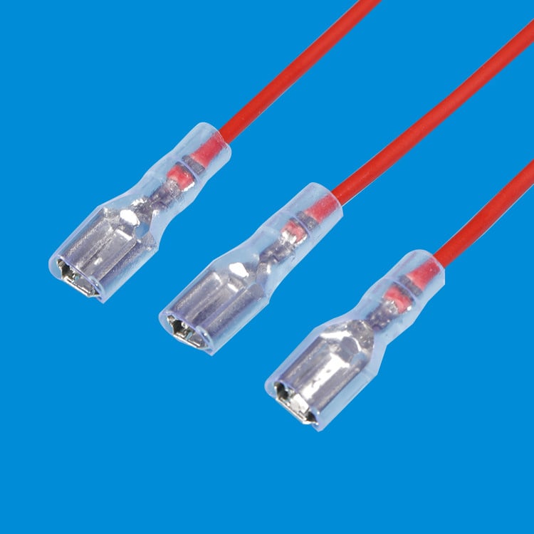 YX-187 Rugós terminál vezeték, 1 pólus, 7 vezető, érintkezők foszforbronzból, védőburkolat, Plug-In csatlakozó