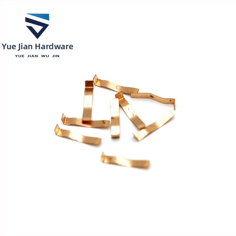 Vadošs kontakta loks elektronikas/bateriju piederumiem, Modelis YJ772 — Materiāli: fosfora bronza, berilija vara BeCu un nerūsējošā tērauda štancētas daļas — Zīmols Guangdong Sword
