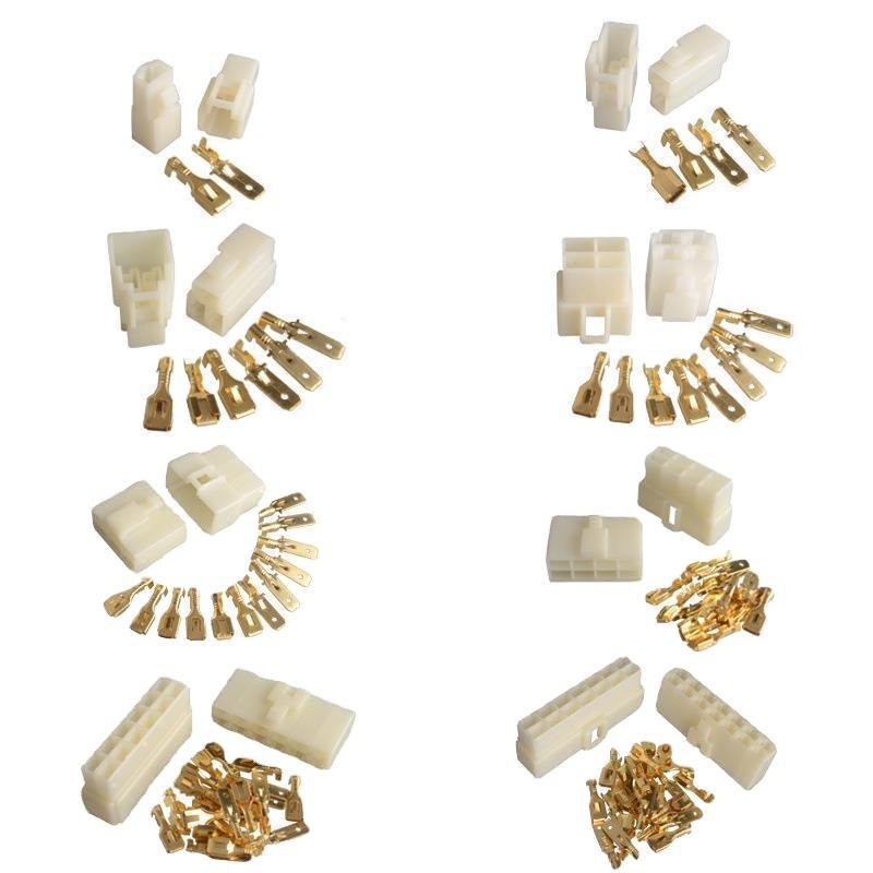 6.3 sērijas auto konektoru komplekts, vīriešu un sieviešu savienotāji ar vadu aizsargapvalku, auto vadu komplektācijai