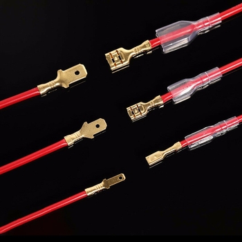 480 komada zlatno-krimp terminala, muški i ženski, tip noža, 2.8/4.8/6.3 mm, u kutiji