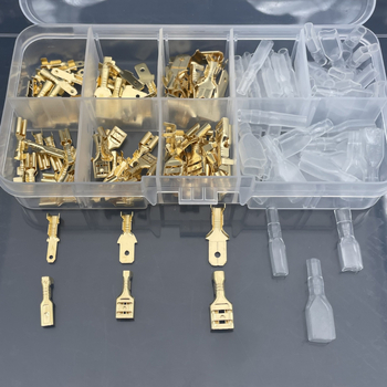 Set od 135 krimp terminal blokova s muškima i ženskim plug-in kontaktima (6.3/4.8/2.8 mm)