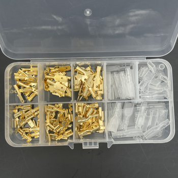 Set od 135 krimp terminal blokova s muškima i ženskim plug-in kontaktima (6.3/4.8/2.8 mm)