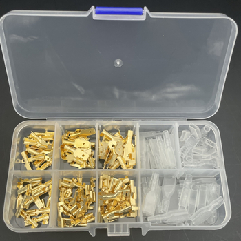 Set od 135 krimp terminal blokova s muškima i ženskim plug-in kontaktima (6.3/4.8/2.8 mm)